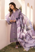 3 Piece Unstitched Embroidered Lawn Suit ( Printed Lawn Dupatta )
