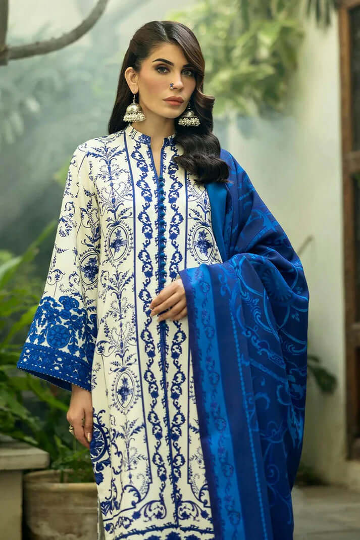 3 Piece Unstitched Digital Printed Lawn Suit ( Fine Printed Lawn Dupatta ) ZC-424