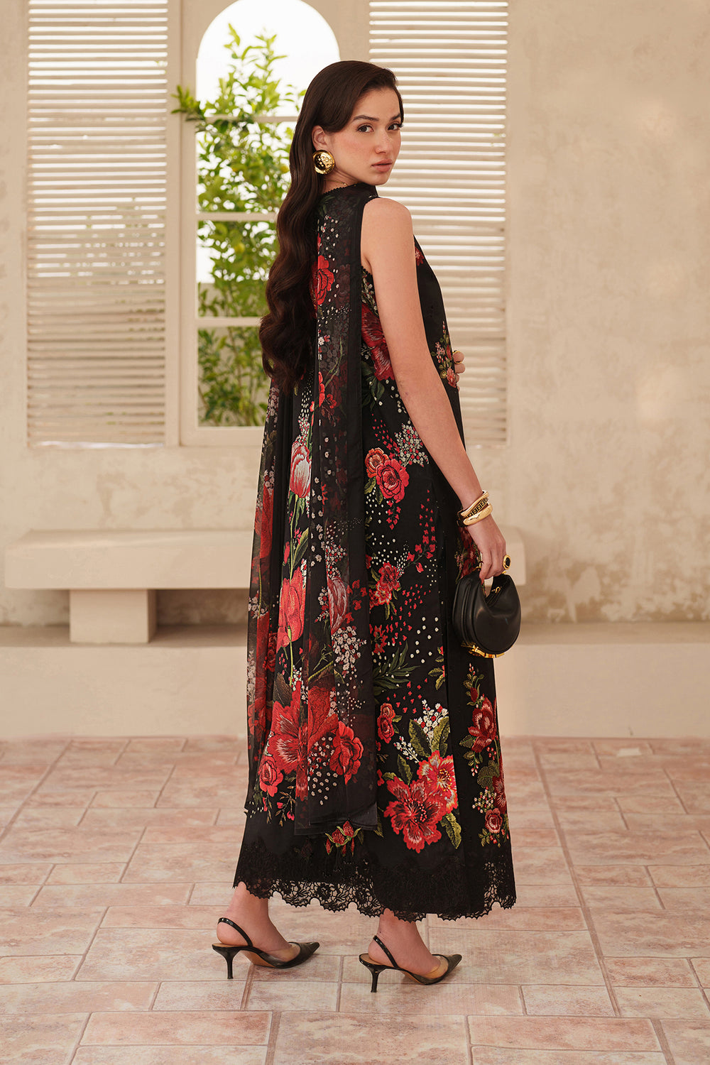 3 Piece - Unstitched Digital Printed lawn Fabric BQ-209
