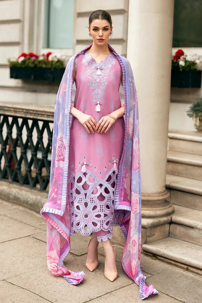 MQ 2570B-3 Pcs Embroidered Lawn Shirt with Printed Dupatta