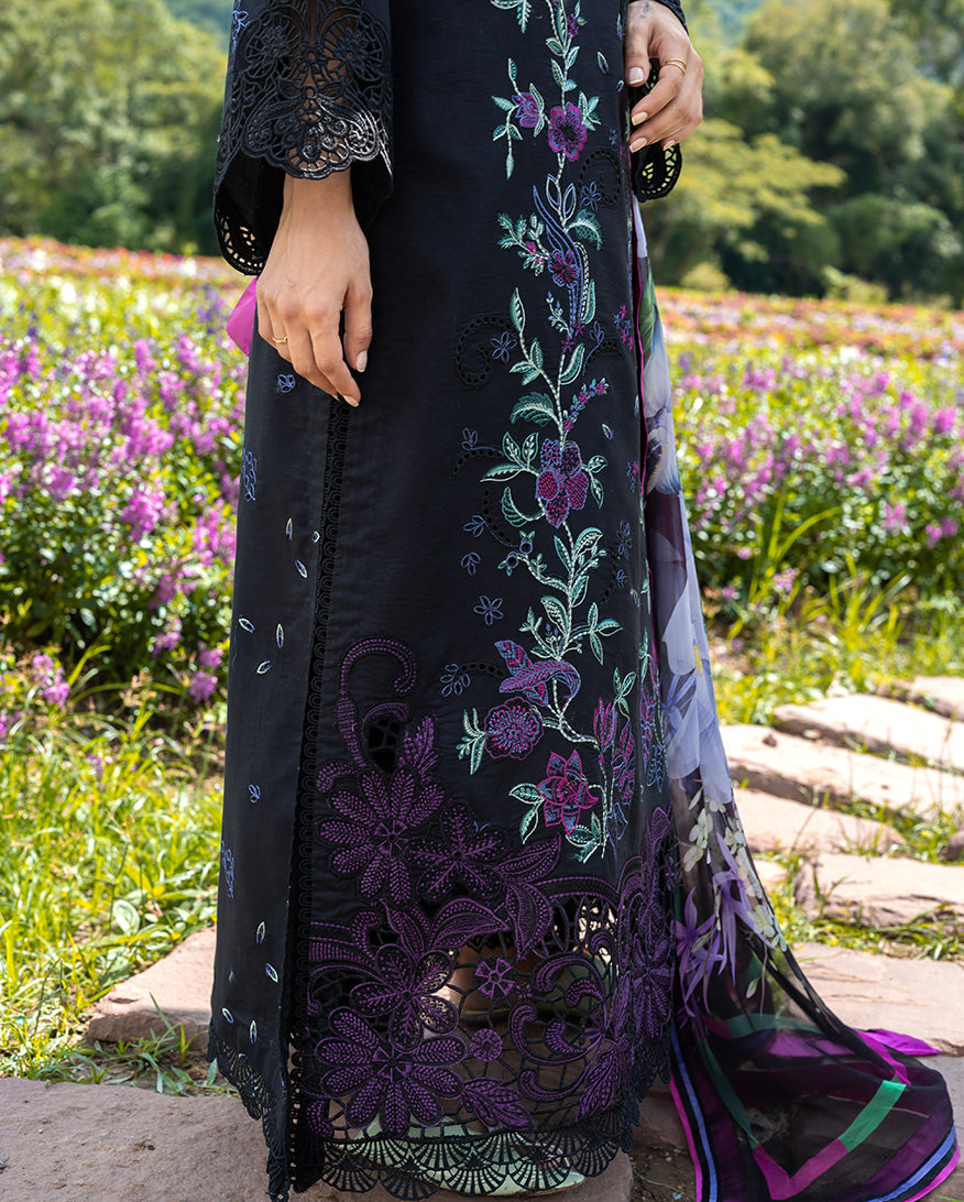 3 Piece - Unstitched Embroidered Lawn Fabric MS-2745