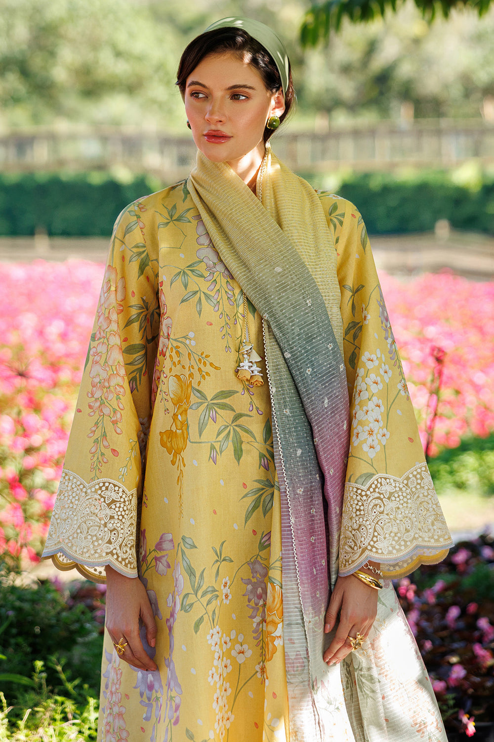3 Piece - Unstitched Printed Lawn Fabric