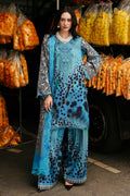 3 Piece - Unstitched Digital Printed Khaddar Fabric With Embroidered Laces