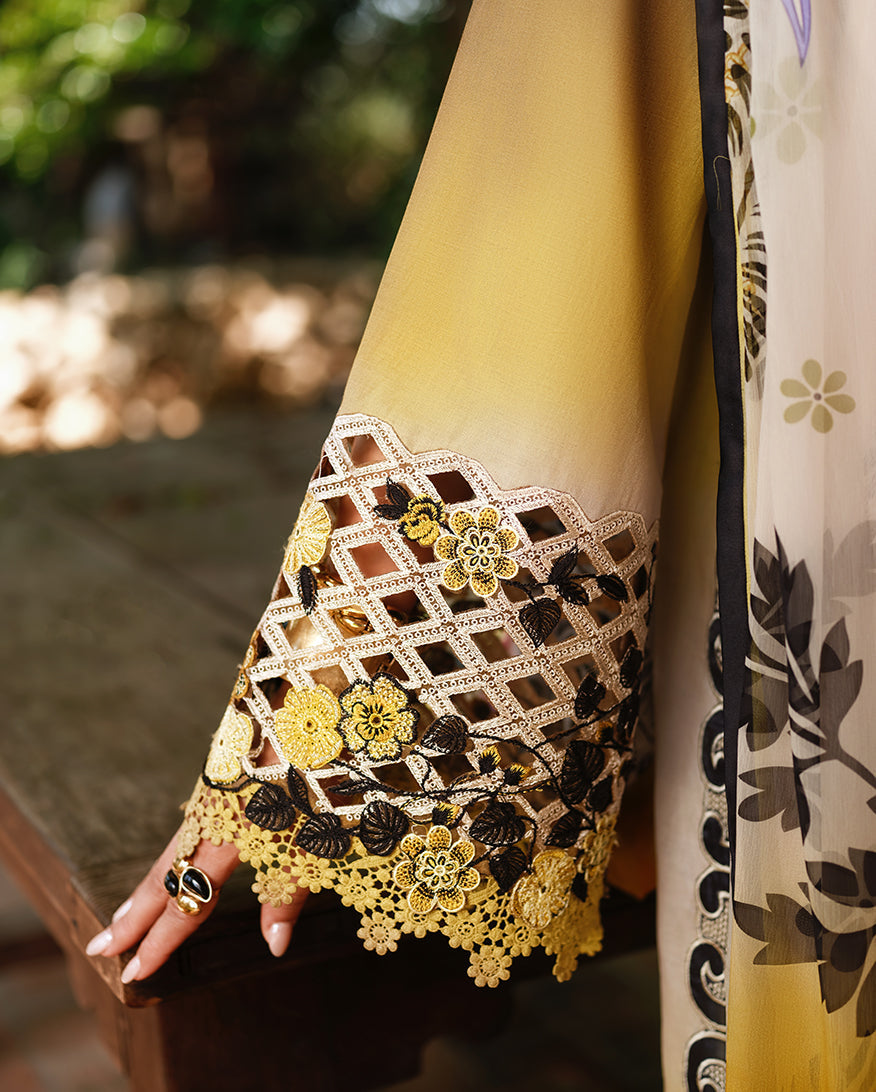 3 Piece - Unstitched Digital Printed Lawn Fabric