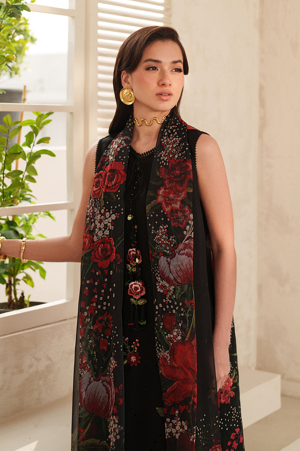 3 Piece - Unstitched Digital Printed lawn Fabric BQ-209