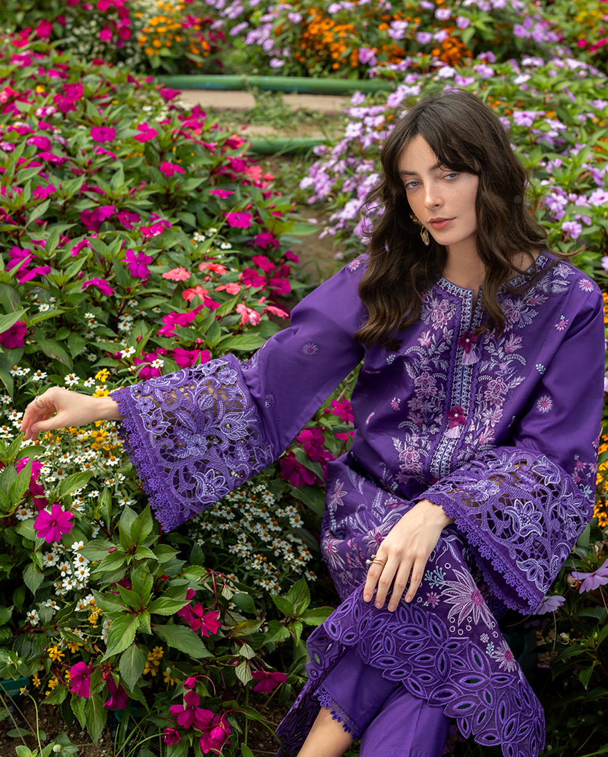 3 Piece - Unstitched Embroidered Lawn Fabric MS-2770