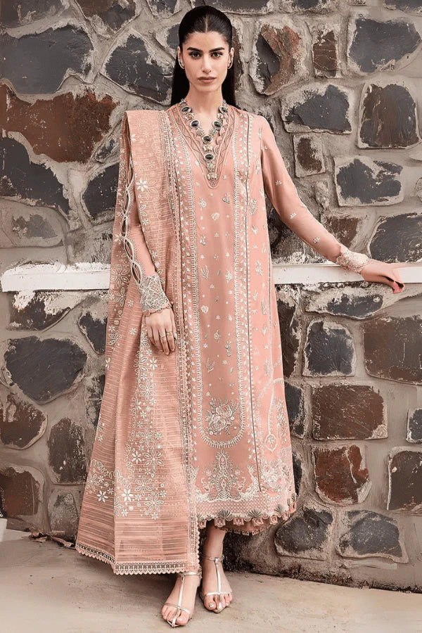 3 Piece - Unstitched Fully Embroidered Lawn Fabric QL-2785