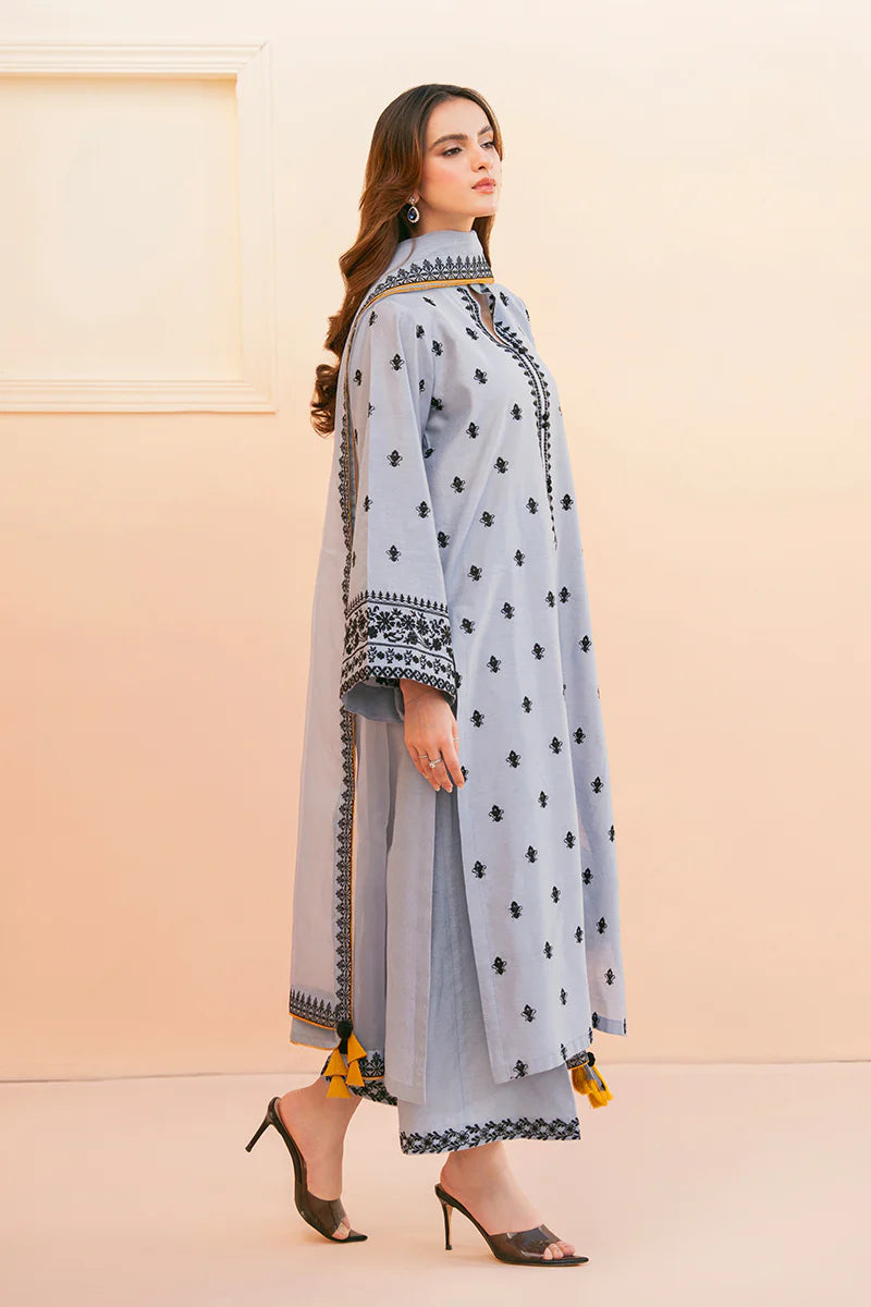 3 Piece - Unstitched Embroidered Lawn Fabric AS-2775