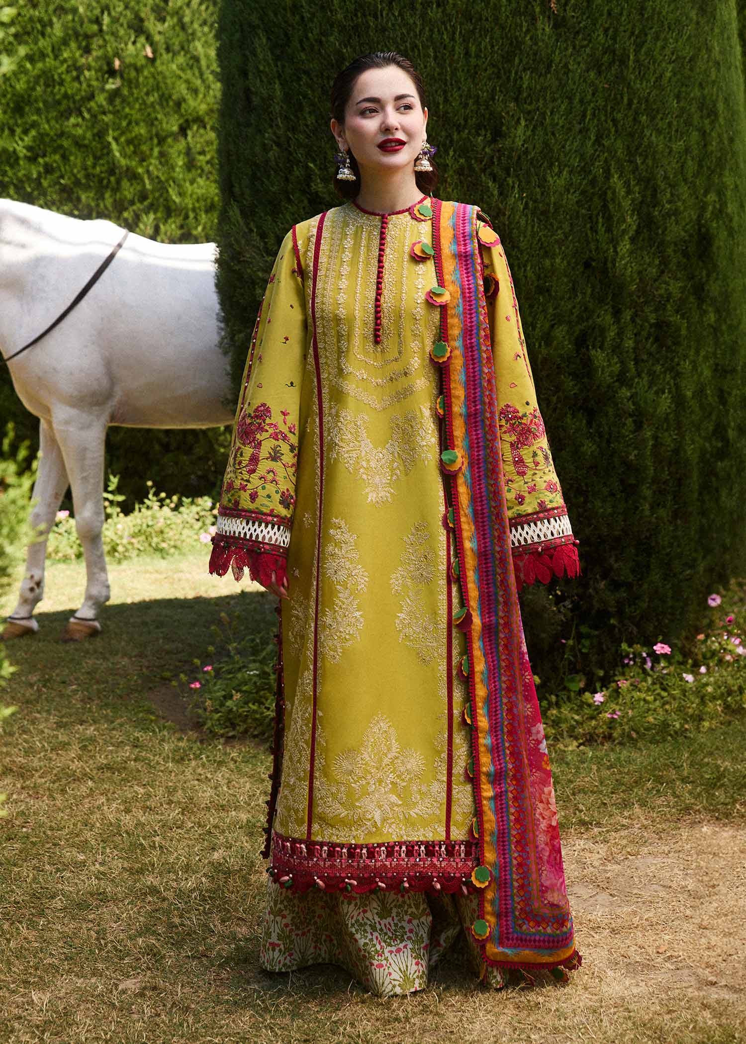 3 Piece - Unstitched Fully Embroidered Dhanak Fabric