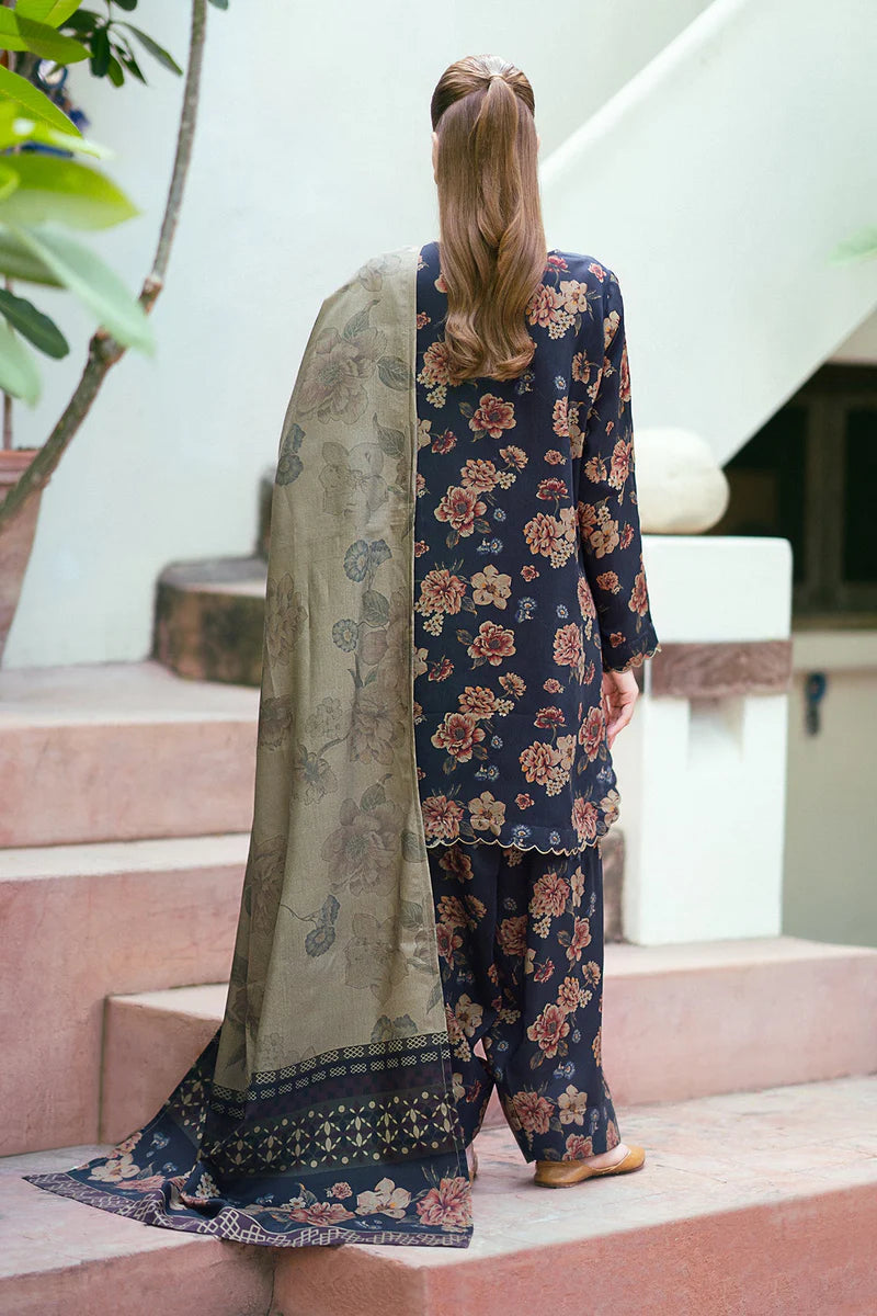 BQ 412-3 Piece Digital Printed Lawn Shirt Trouser with Lawn Dupatta