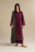 3 Piece - Unstitched Embroidered Lawn Fabric IZ-2705