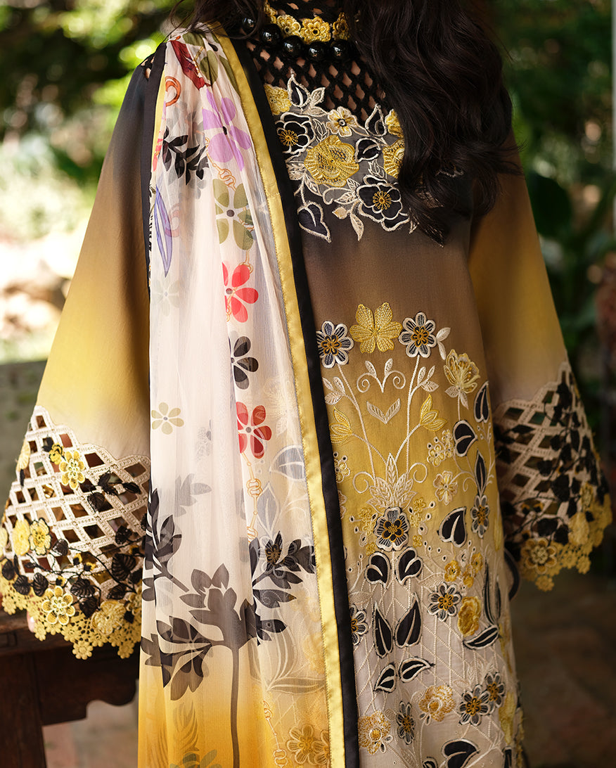 3 Piece - Unstitched Digital Printed Lawn Fabric