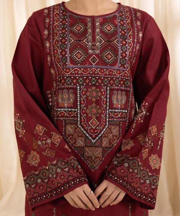 3 Piece - Unstitched Embroidered Lawn Fabric SP-2695