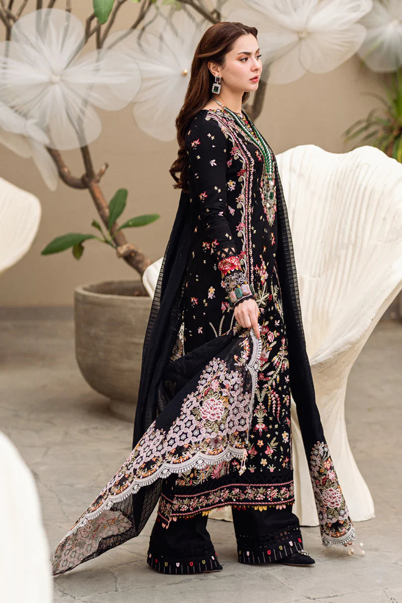 3 Piece - Unstitched Fully Embroidered Lawn Fabric QL-2655