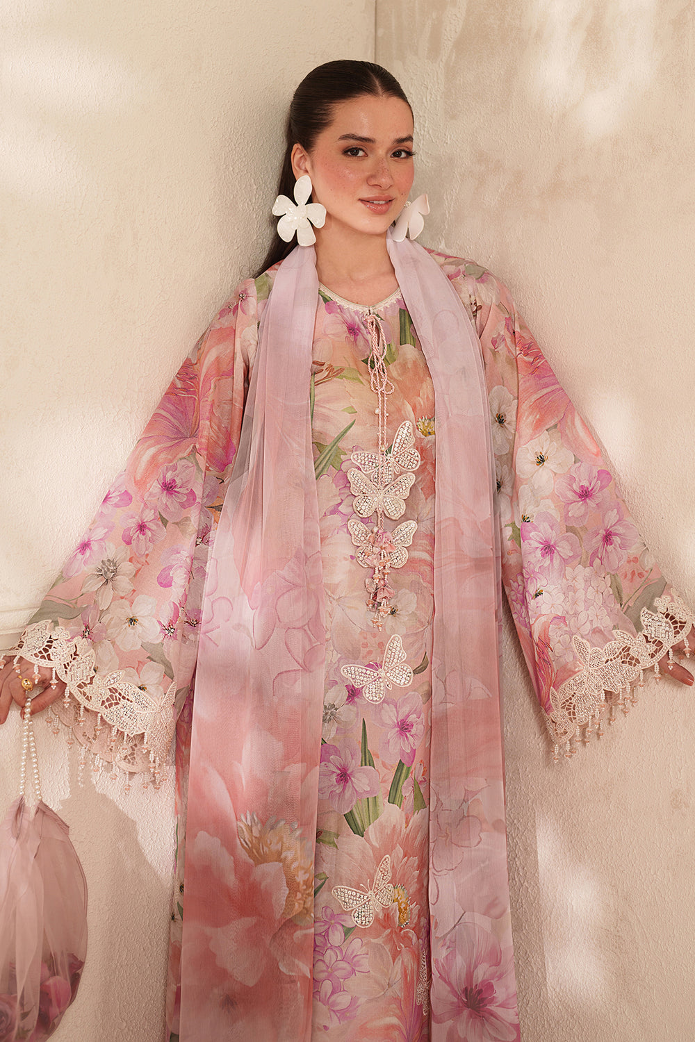 3 Piece - Unstitched Digital Printed lawn Fabric BQ-208