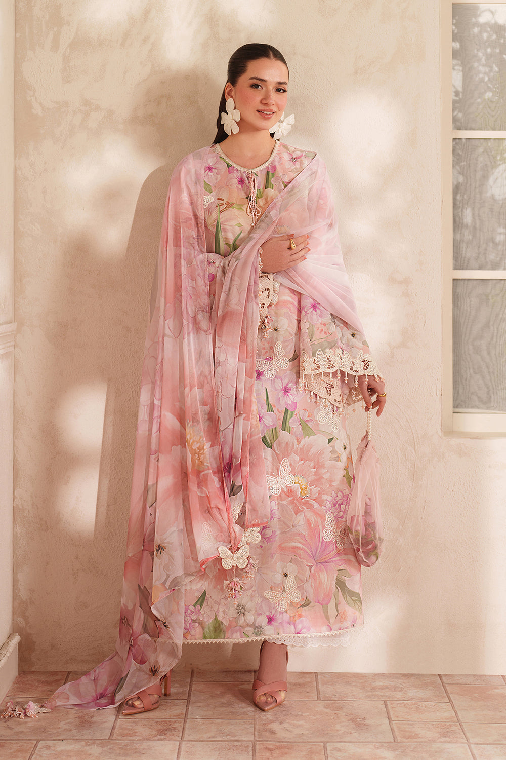 3 Piece - Unstitched Digital Printed lawn Fabric BQ-208